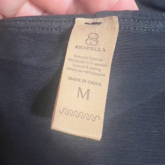 NWT Shapellx Smooth Ruched Shaping Dress black Sz M - Picture 6 of 6